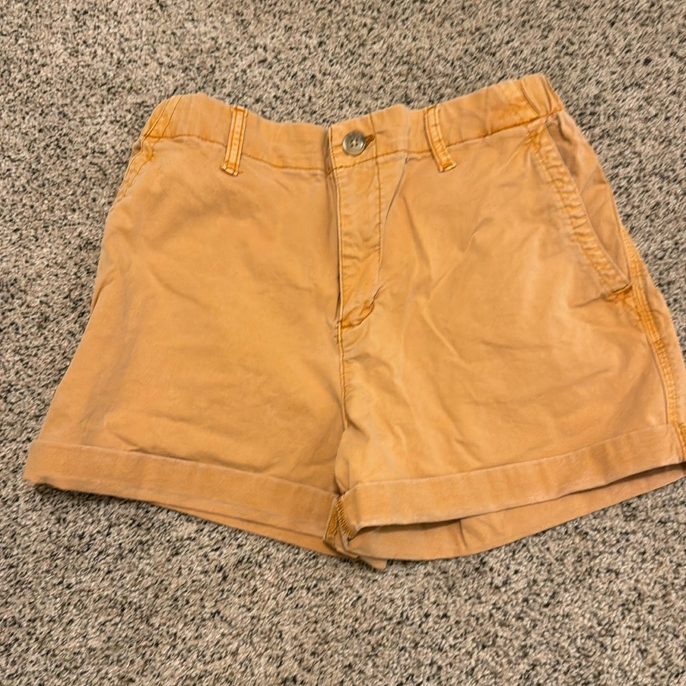 Mustard yellow shorts from Old Navy